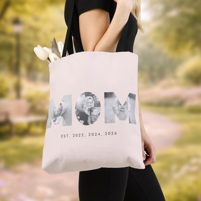 Mamma Estalished Pastell Persika Minimalistisk 3 F Tygkasse (Skapare uppladdad)