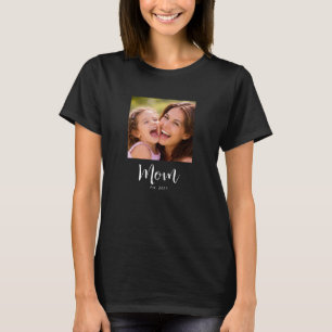 Mamma Estalished Script Foto T Shirt