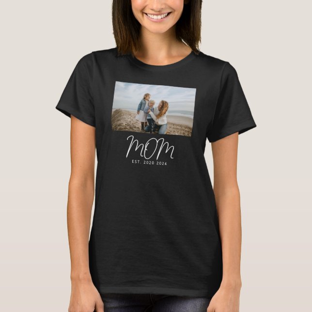 Mamma Estalished Script Foto T Shirt (Framsida)