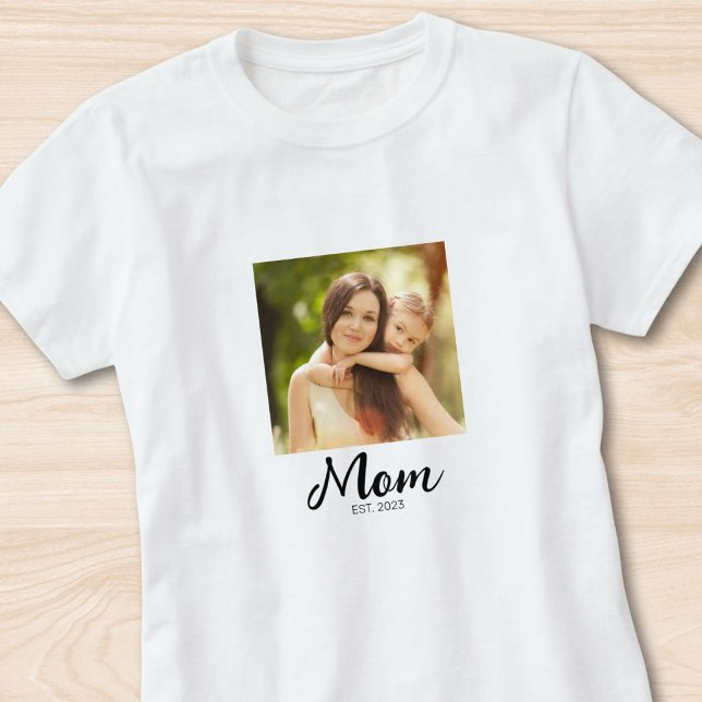 Mamma Estalished Script Foto  T Shirt (Skapare uppladdad)