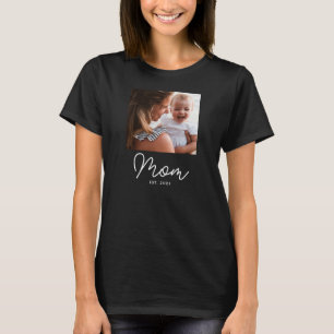 Mamma Estalished Script Foto T Shirt