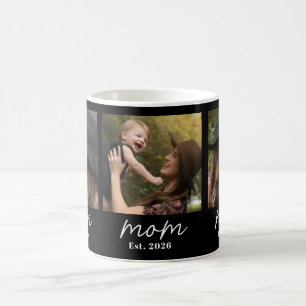 Mamma Estalished Script Svart 3 Foto Kaffemugg