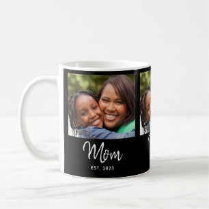 Mamma Estalished Script Svart Foto Kaffemugg