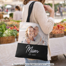 Mamma Estalished Script Svart Foto