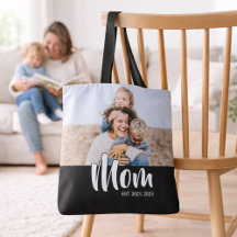 Mamma Estalished Script Svart Foto