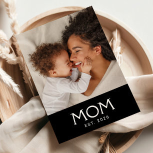 Mamma Estalished Typografi Foto Mors Dag Kort