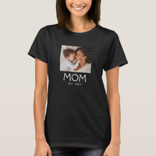 Mamma Estalished Typografi Foto T Shirt