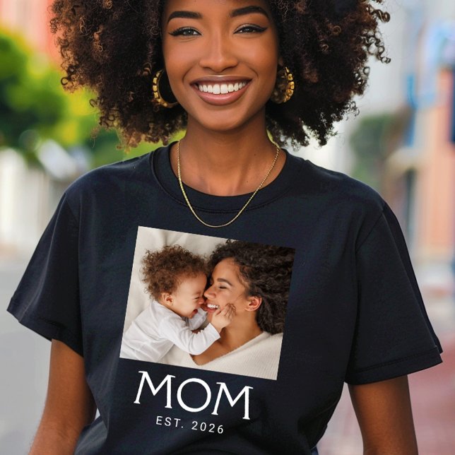 Mamma Estalished Typografi Foto T Shirt (Skapare uppladdad)