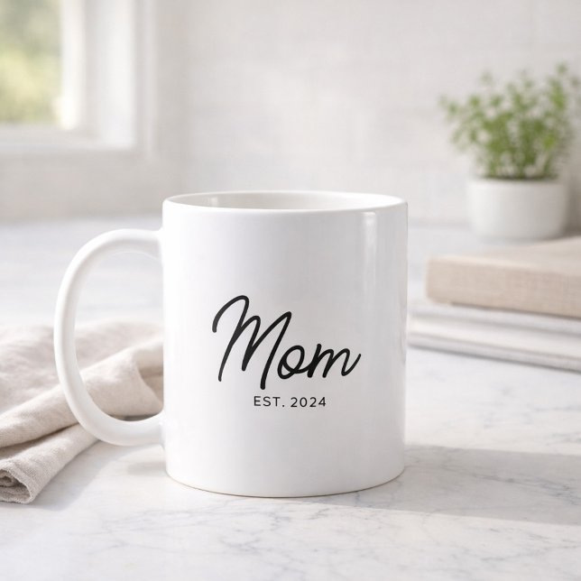 Mamma Estblick Ny Mamma Present Kaffemugg (Skapare uppladdad)