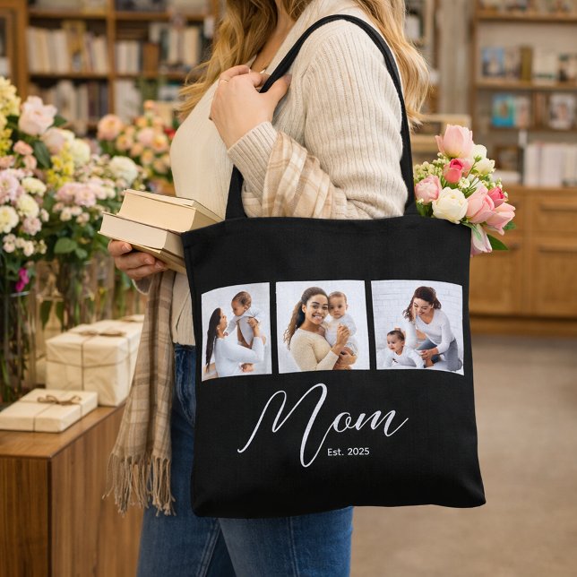 Mamma Estimerade Manus Svart Foto Tygkasse (Skapare uppladdad)