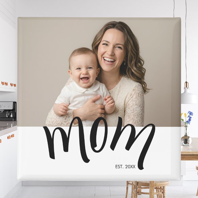 Mamma Etab. Svart Anpassad År Ny Mama Magnet (Skapare uppladdad)