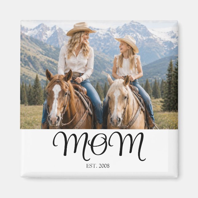 Mamma Etablade Foto Present Magnet (Framsidan)