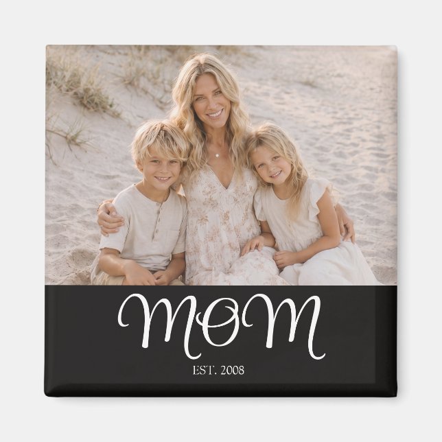 Mamma Etablade Foto Present Magnet (Framsidan)