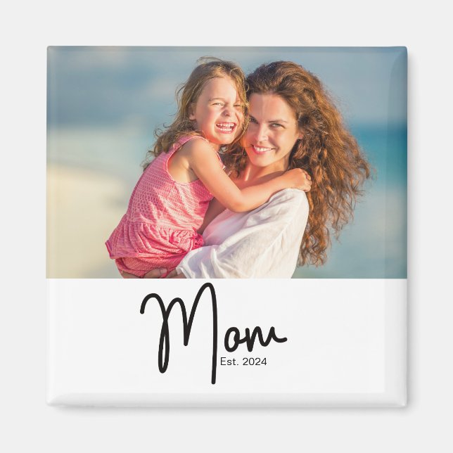 Mamma Etablade Fotogåva Magnet (Framsidan)