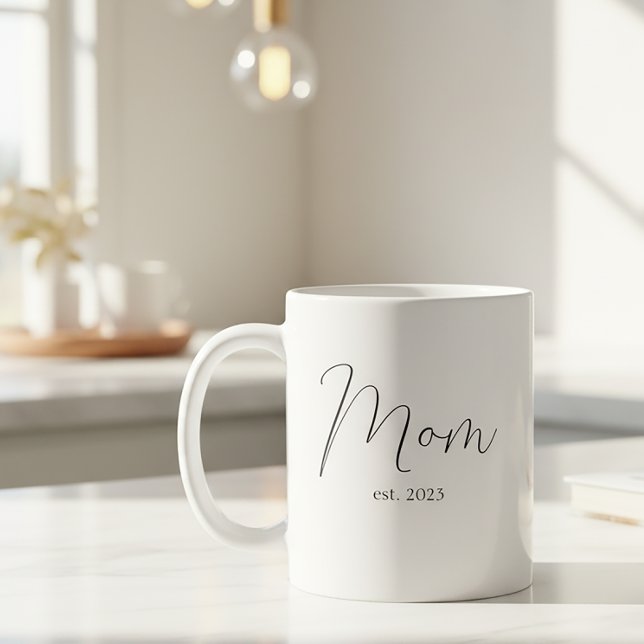 Mamma Etablade Ny Mamma Gåva Kaffemugg (Skapare uppladdad)