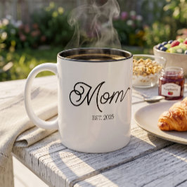 Mamma Etablade Ny Mamma Present Minimalist Två-Tonad Mugg