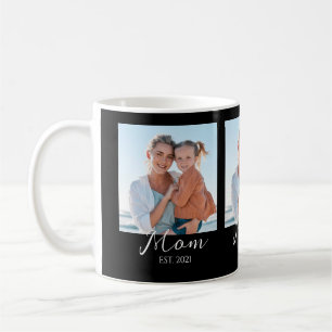 Mamma Etablade Skript Svart 3 Foto Kaffemugg