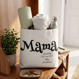 Mamma Etablerad Anpassat Barns Namn Ny Mamma Tygkasse