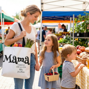 Mamma Etablerad Anpassat Barns Namn Ny Mamma Tygkasse