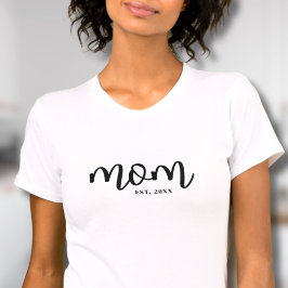 Mamma Etablerad Black Script Mor T Shirt