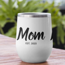 Mamma etablerad Datum Svart Script Anpassad