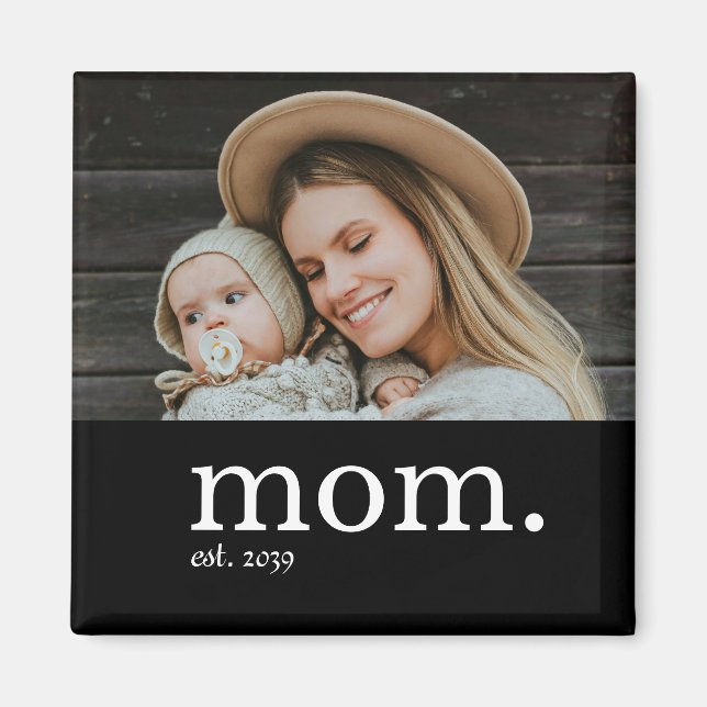 Mamma Etablerad Foto Mors Dag Magnet (Framsidan)