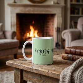 Mamma Etablerad Ny Mamma Gåva Svart Skrift Kaffemugg