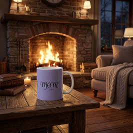 Mamma Etablerad Ny Mamma Gåva Svart Skrift Kaffemugg
