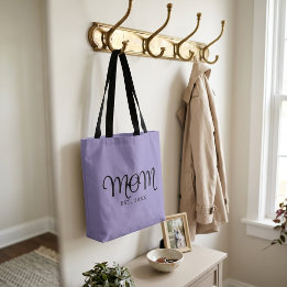 Mamma Etablerad Ny Mamma Gåva Svart Skrift Tygkasse