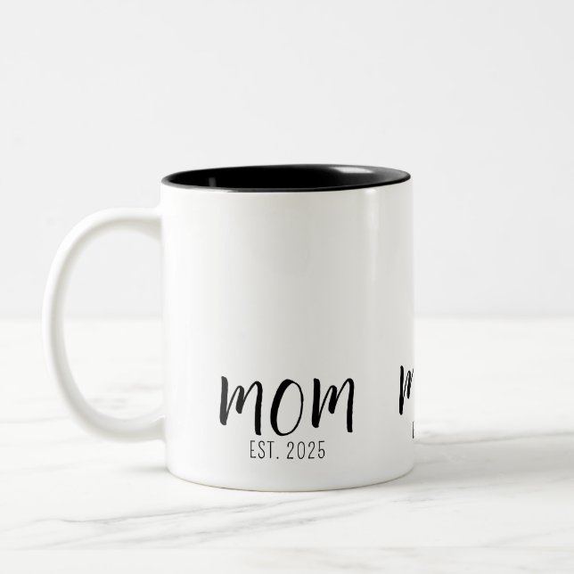 Mamma Etablerad Ny Mamma-Gåva  Två-Tonad Mugg (Vänster)