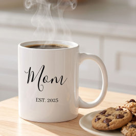 Mamma Etablerad Ny Mamma Present Minimalist Kaffemugg