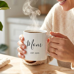 Mamma Etablerad Ny Mamma Present Minimalist Kaffemugg
