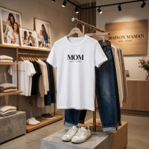 Mamma Etablerad Ny Mamma Present Svart Typografi