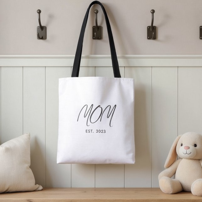 Mamma Etablerad Ny Mamma Present Toteväska Tygkasse (Skapare uppladdad)