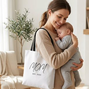 Mamma Etablerad Ny Mamma Present Toteväska Tygkasse