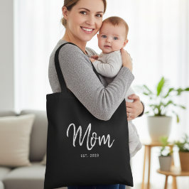 Mamma Etablerad Ny Mamma Present Toteväska Tygkasse