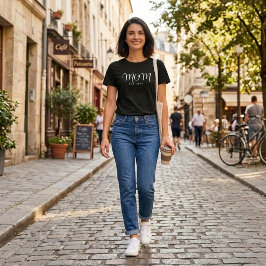 Mamma Etablerad Ny Mamma Present Vit Skrift T Shirt