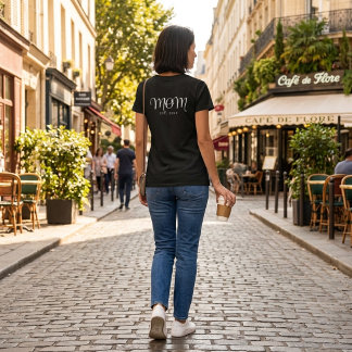 Mamma Etablerad Ny Mamma Present Vit Skrift T Shirt