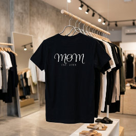 Mamma Etablerad Ny Mamma Present Vit Skrift T Shirt