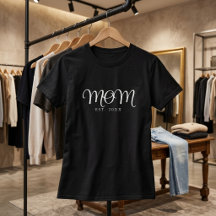 Mamma Etablerad Ny Mamma Present Vit Skrift