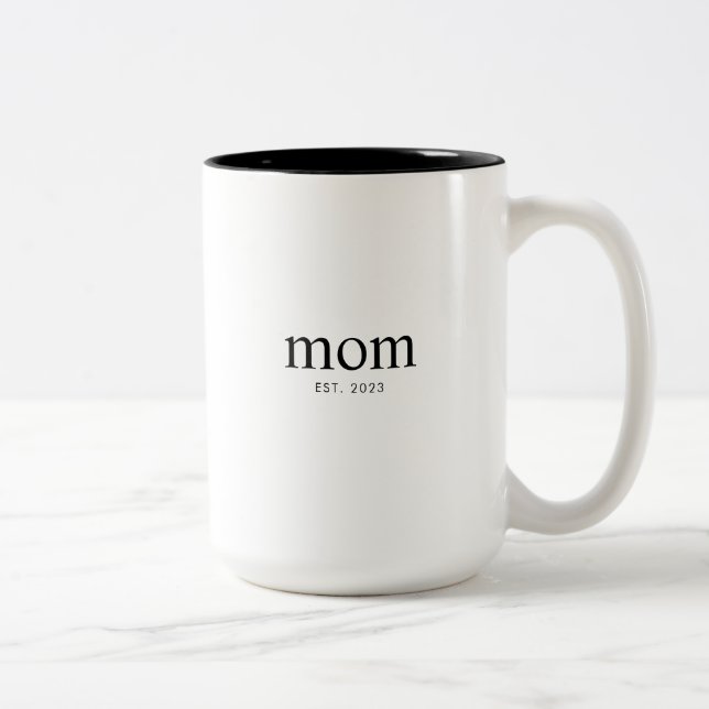 Mamma Etablerad Ny Mamma Presente Två-Tonad Mugg (Höger)