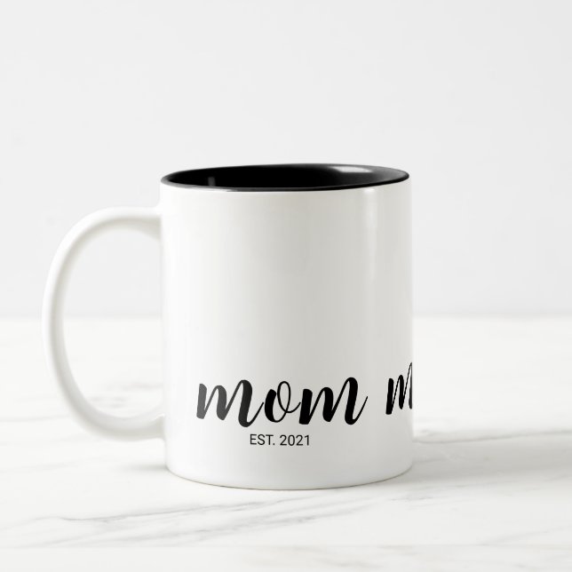 Mamma Etablerad Ny Mamma Tvåtons Kaffe  Två-Tonad Mugg (Vänster)