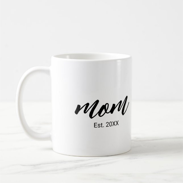 Mamma etablerad Ny mammapresent Kaffemugg (Vänster)