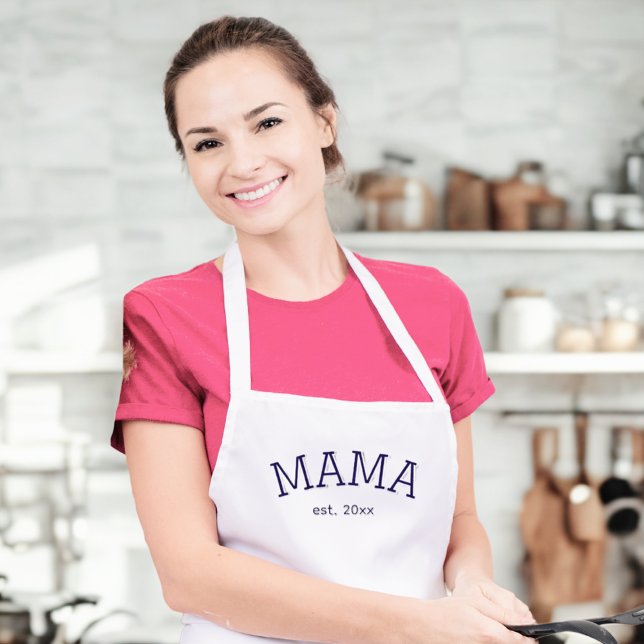 Mamma Etablerad 🍳 Personlig Mors dag Gift Förkläde (Mama Established 🍳 Personalized Mothers Day Gift Adult Apron)