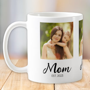 Mamma Etablerad Skript Foto Kaffe Mugg