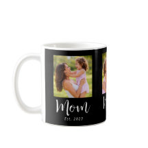 Mamma Etablerad Skript Svart 3 Foto