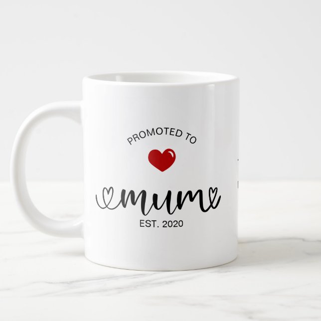 Mamma Etablerad Uppflyttad Till Mamma Jumbo Mugg (Vänster)
