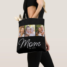 Mamma etablerade 3 Foto Skrift Svart