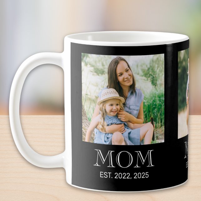 Mamma etablerade 3 foto svart  kaffemugg (Skapare uppladdad)