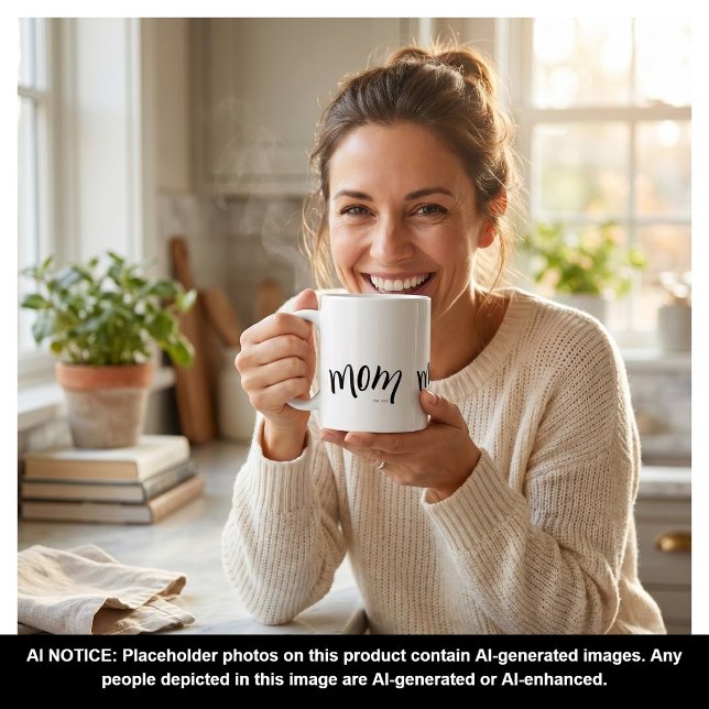 Mamma Etablerade Chic Stilfull Elegant Anpassad År Kaffemugg (Skapare uppladdad)